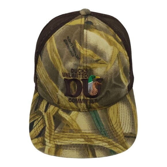 Ducks Unlimited Committee Mesh Snapback Cap Trucker Realtree Wetlands Camo Hat - Picture 1 of 13